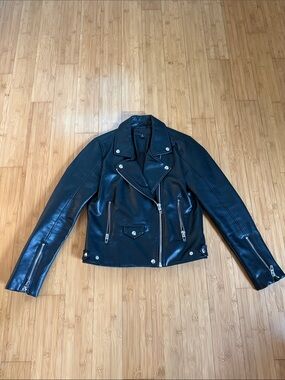 Blank NYC Black Leather Moto Jacket